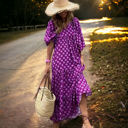 Purple Boho Dress
